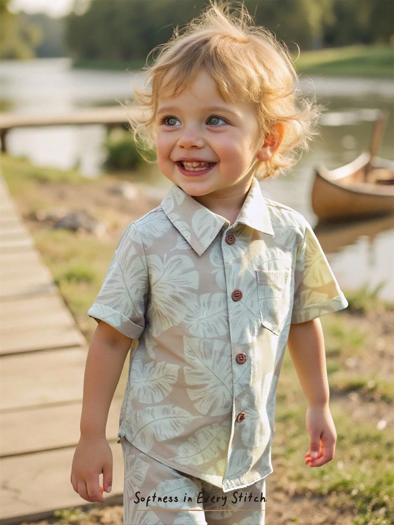 Conjunto 2 piezas chaqueta de manga corta y pantalón corto con cintura elástica
