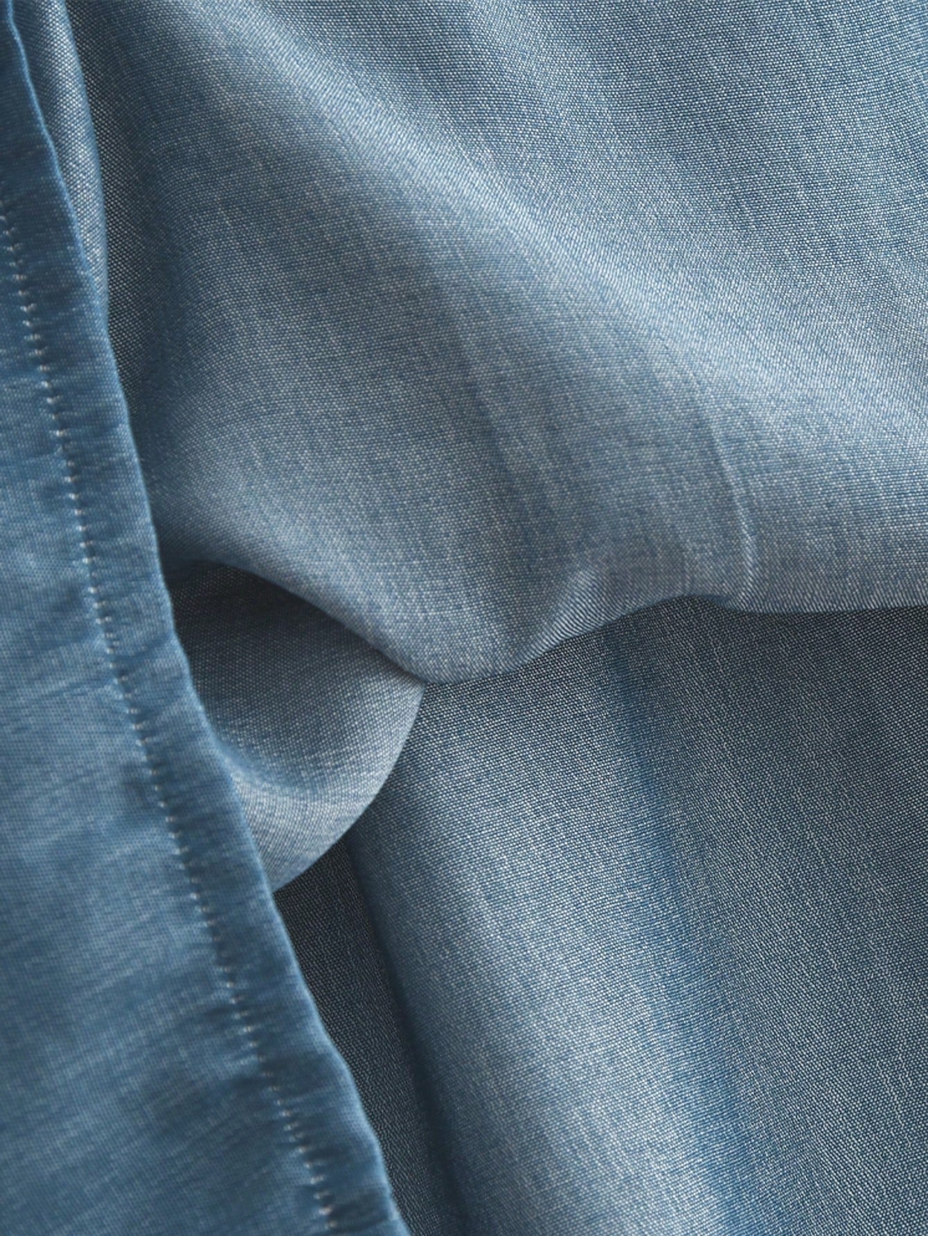 Young Girls' Denim-Effect Long Sleeves Floral Embroidered Dress Fall and Spring Clothes for Young Girl Casual Wear