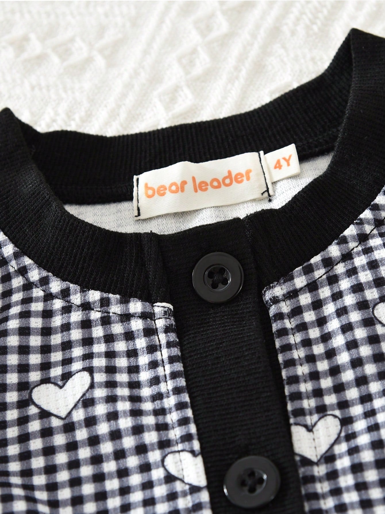 Young Girls Plaid Love Printing Long Sleeves Single Breasted Cardigan Top and Skirt Two Pieces Fall Spring Clothes Sets