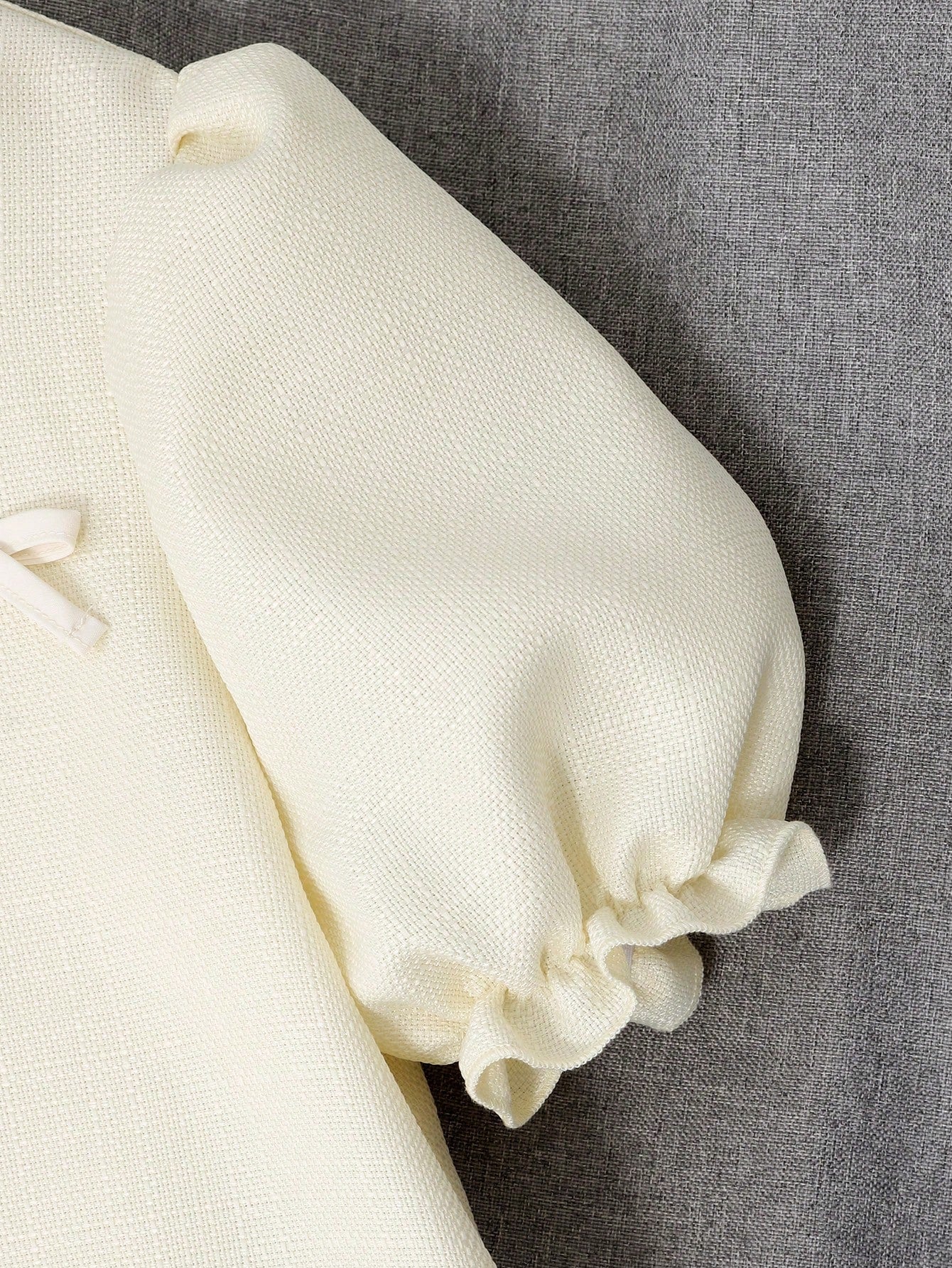 Vestido corto de manga corta con adorno de lazo de tela con textura, falda plisada elegante y lindo, para primavera/verano