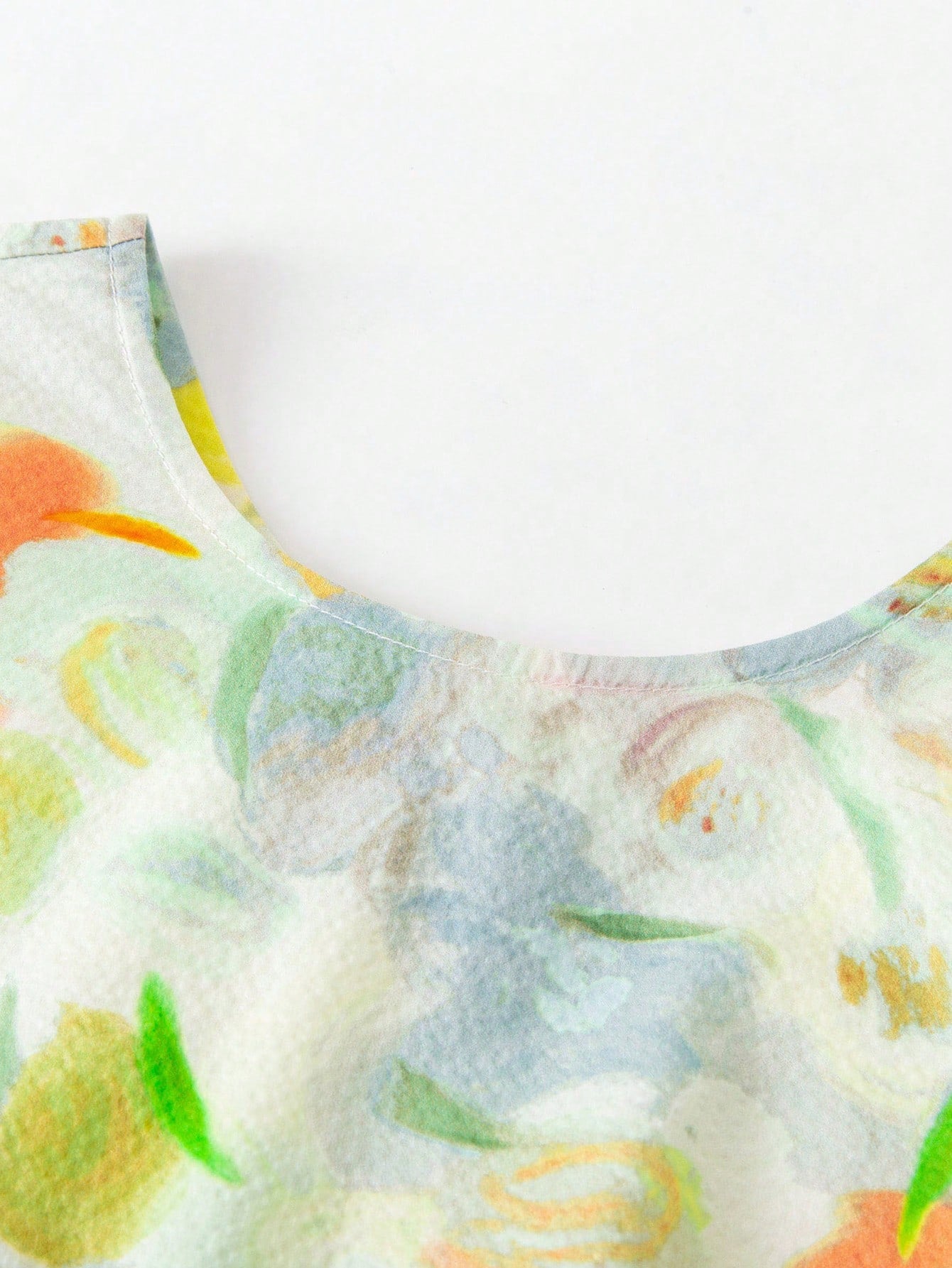 Vestido colorido de manga corta con mangas globo suave y transpirable para niñas