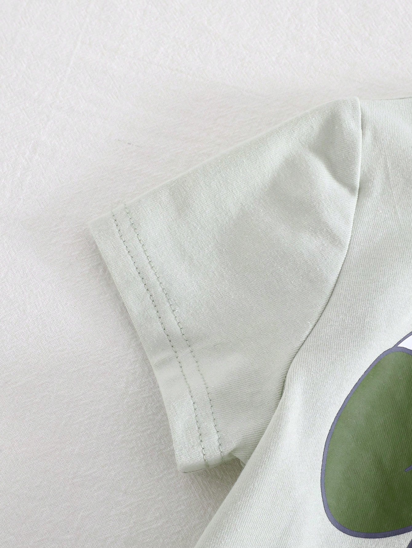 Conjunto 2 piezas de Top de manga corta de cuello redondo suave con estampado de dinosaurios de dibujos animados y pantalones cortos de cintura elástica