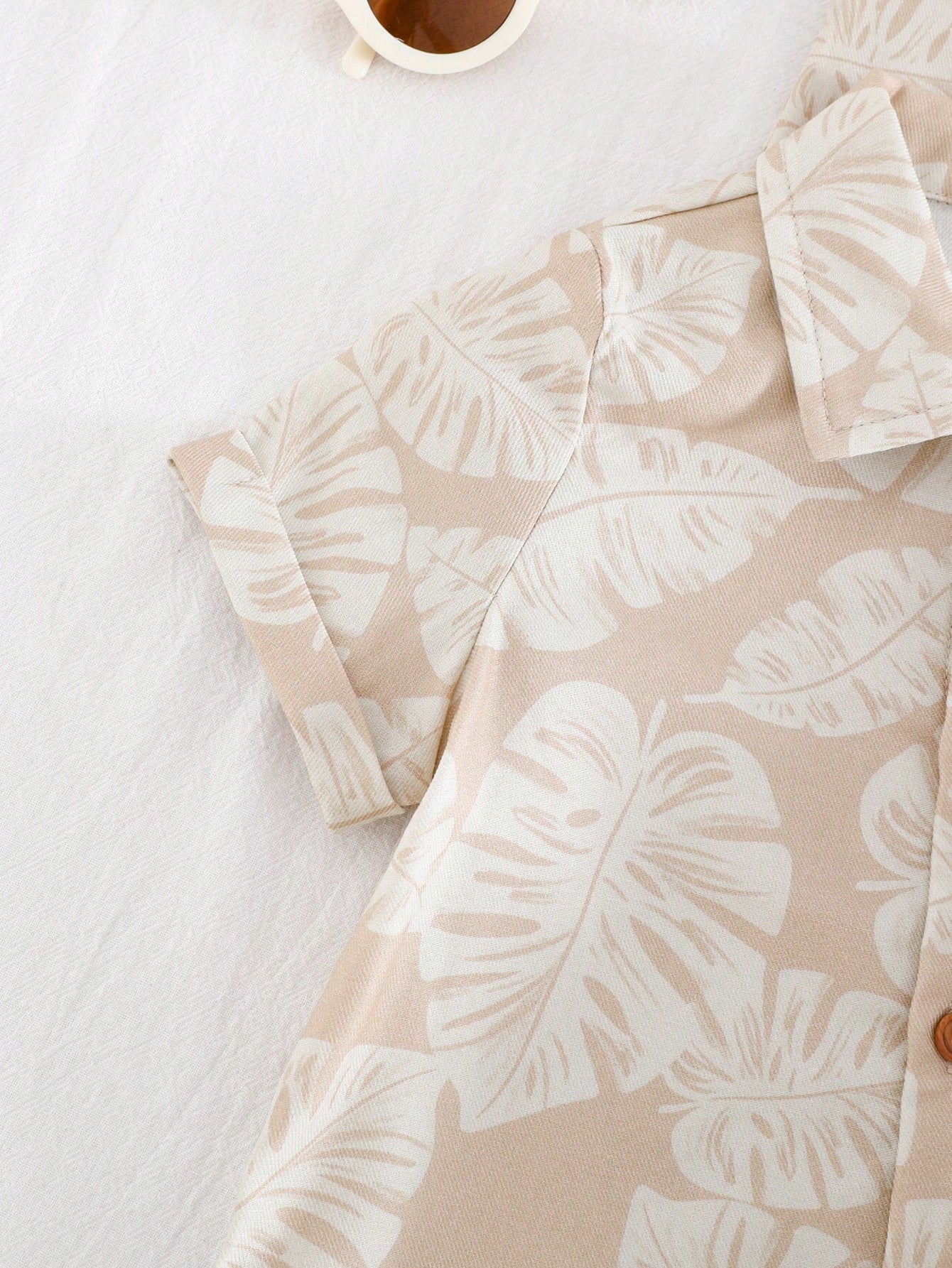 Conjunto 2 piezas chaqueta de manga corta y pantalón corto con cintura elástica