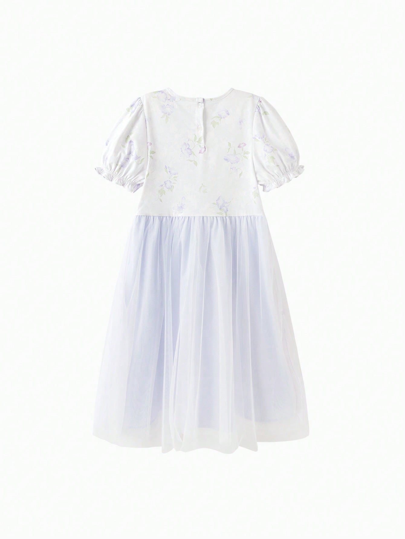 Vestido manga de globo de verano estilo chino