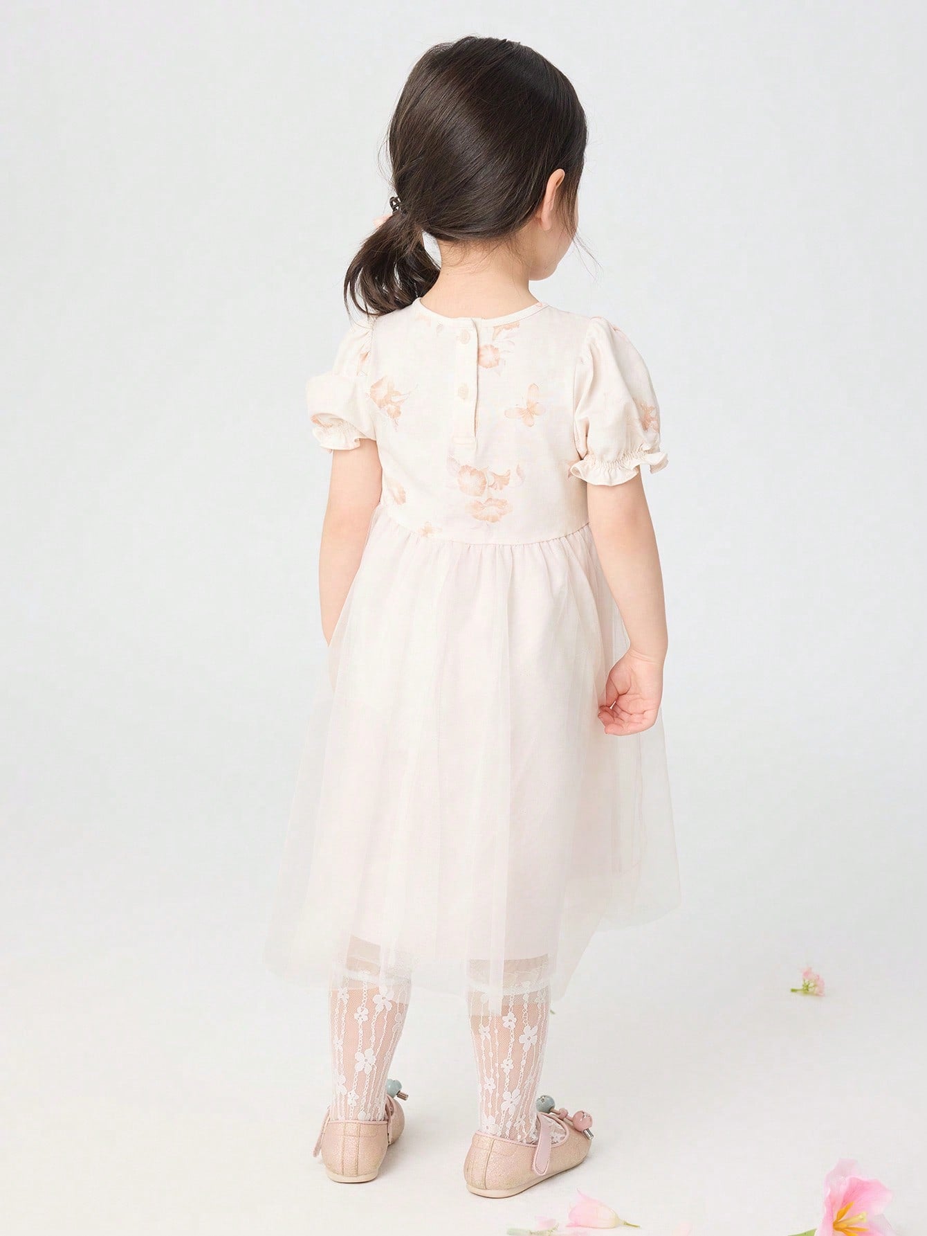 Vestido manga de globo de verano estilo chino