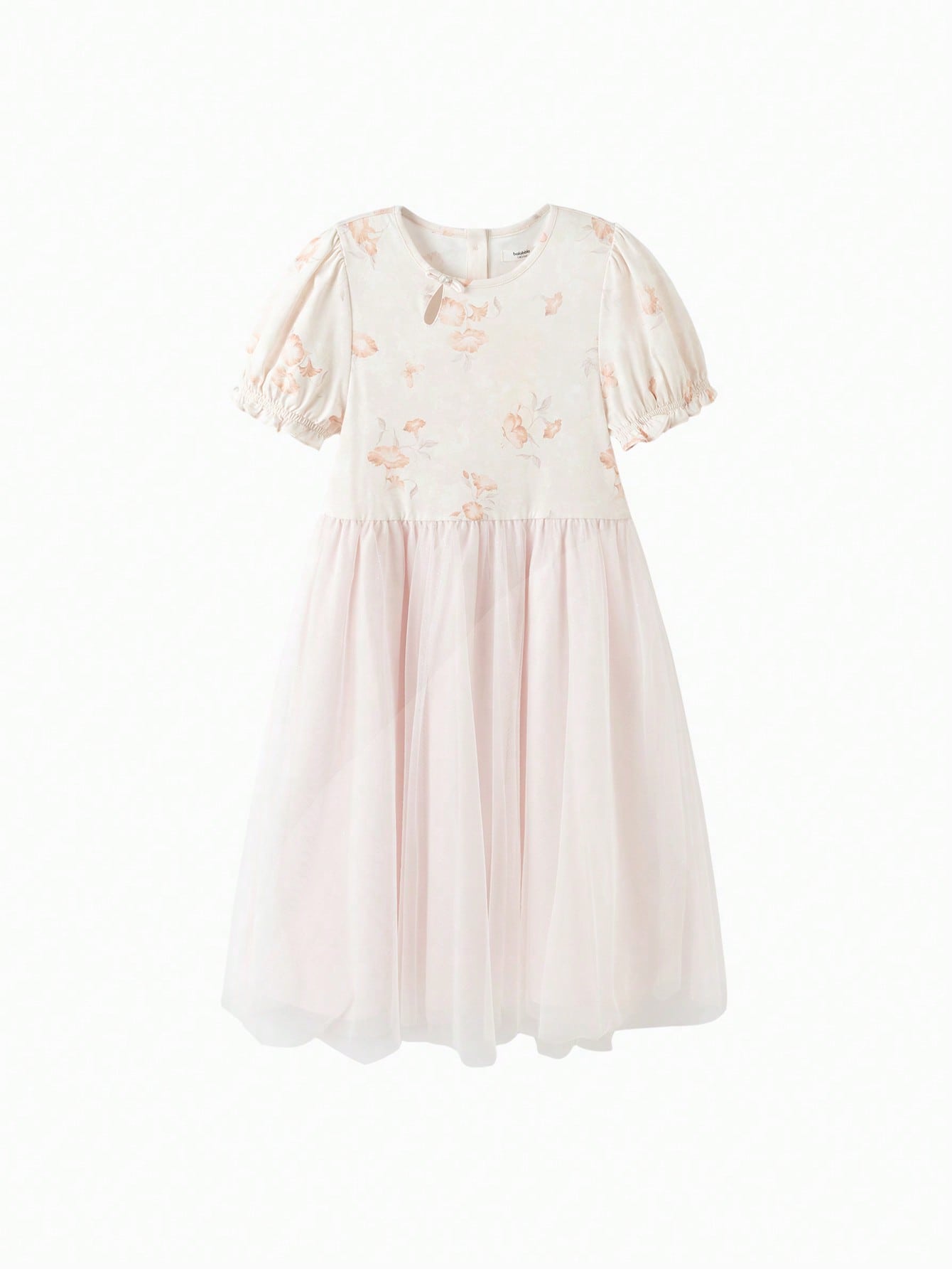 Vestido manga de globo de verano estilo chino