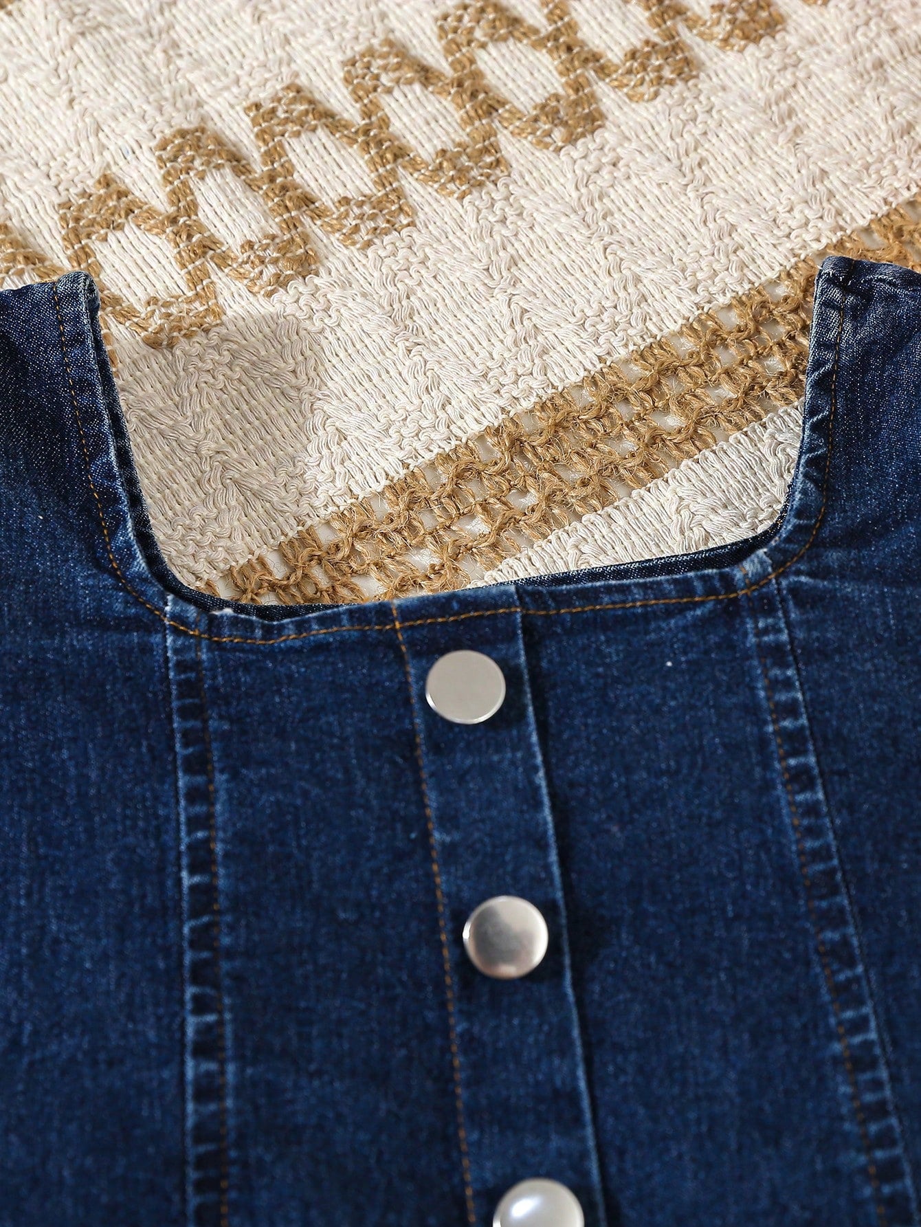 Chaqueta vaquera de manga abullonada con falda vaquera acampanada y cinturón, conjunto de moda casual