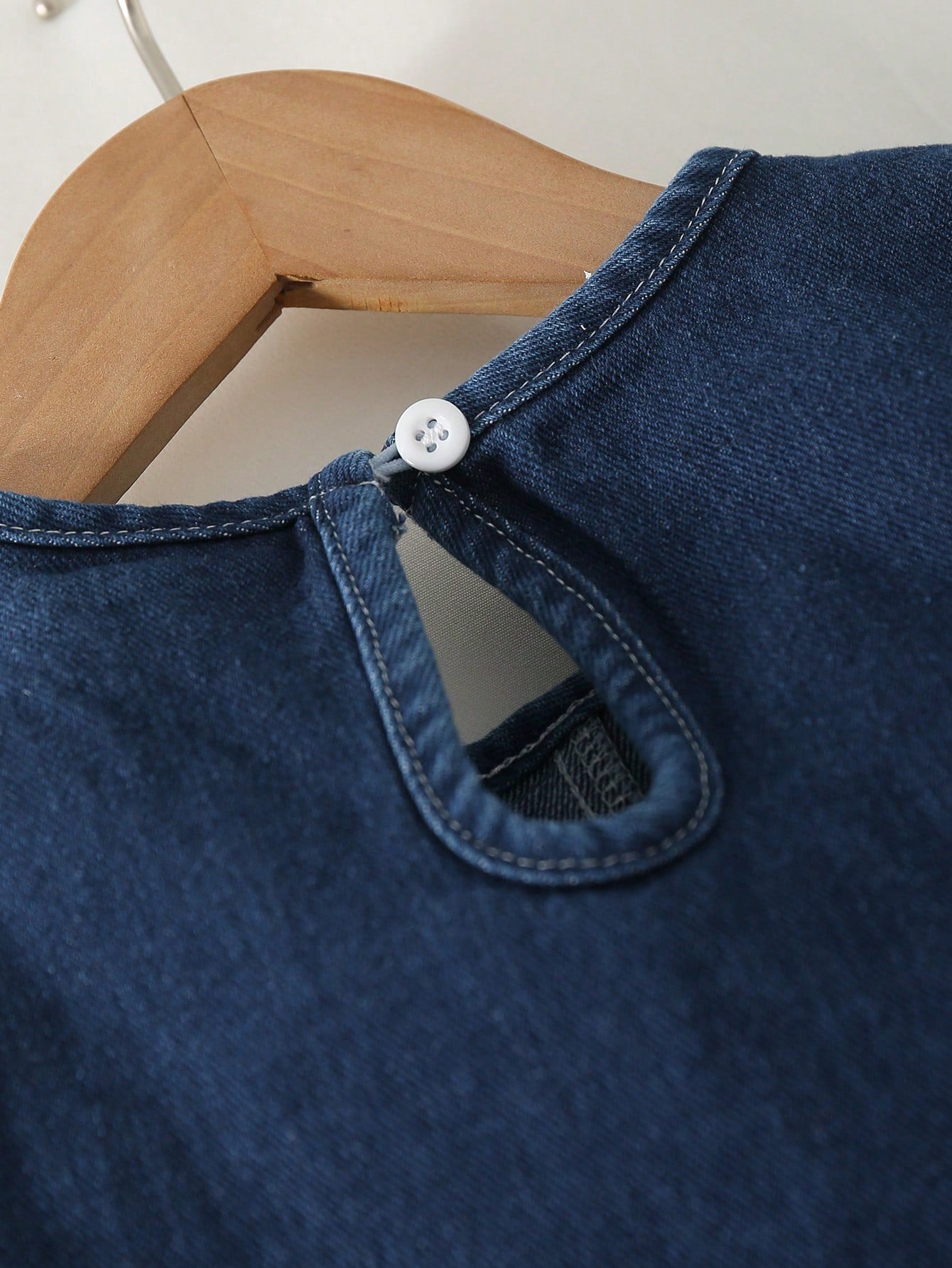 Vestido vaquero para niñas con decoración de lazo, mangas de patchwork, estilo casual y lindo, adecuado para primavera, verano, vacaciones, vuelta al colegio, todo el año