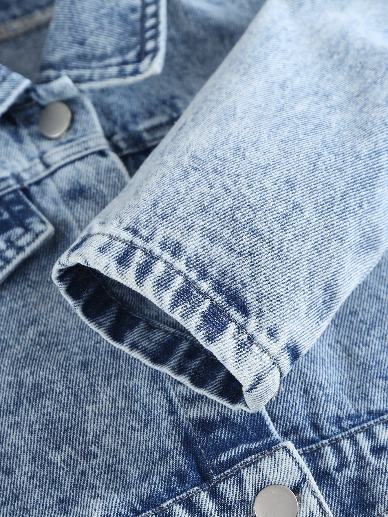 2 piezas Conjunto informal para niñas, chaqueta de camisa de mezclilla con cuello de lazo y copos de nieve cómoda y linda, y pantalones de mezclilla rectos y sueltos de pierna larga y vintage