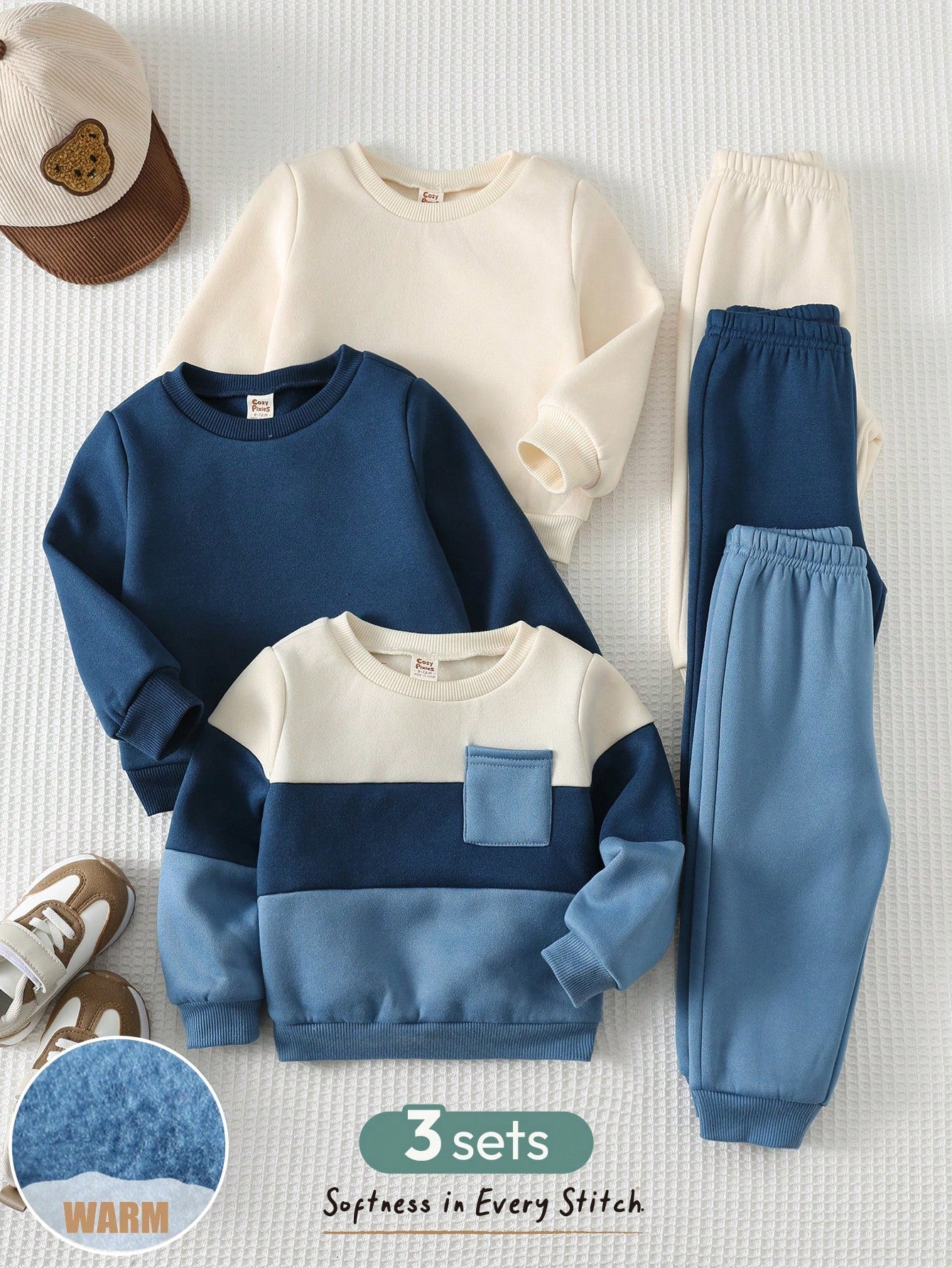 Conjunto Infantil 6 Piezas - Suéter y Pantalones para Bebé