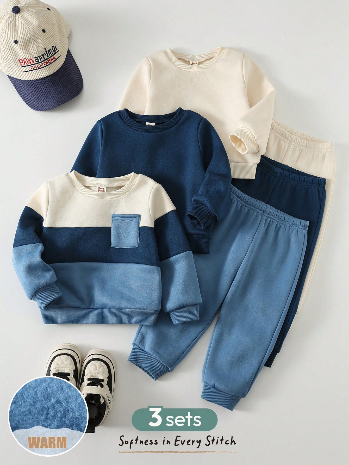 Conjunto Infantil 6 Piezas - Suéter y Pantalones para Bebé