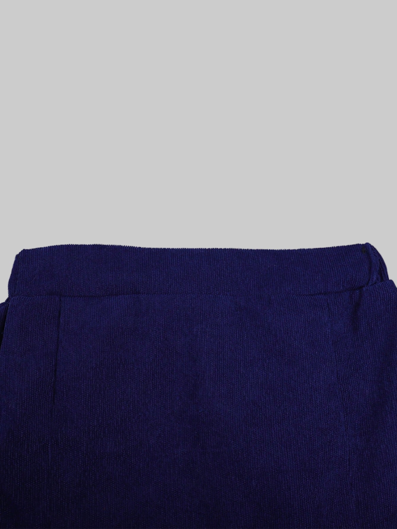 Young Girl Floral Embroidery Sailor Collar Top & Bow Front Skirt