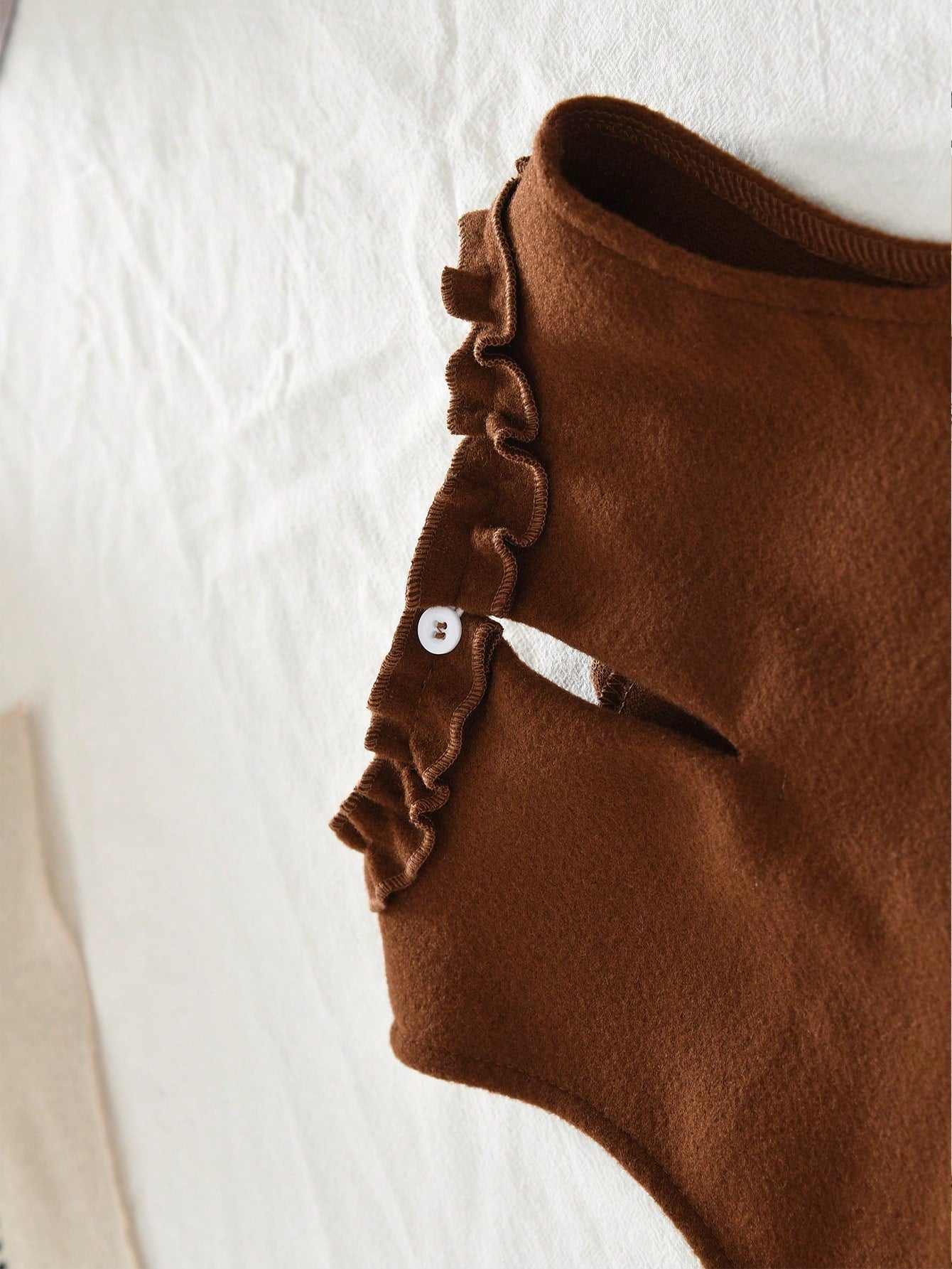 Young Girls 3Pcs Casual Plain Half Collar Base Shirt & Side Pockets Vest & Lace Trousers for Autumn and Wintter