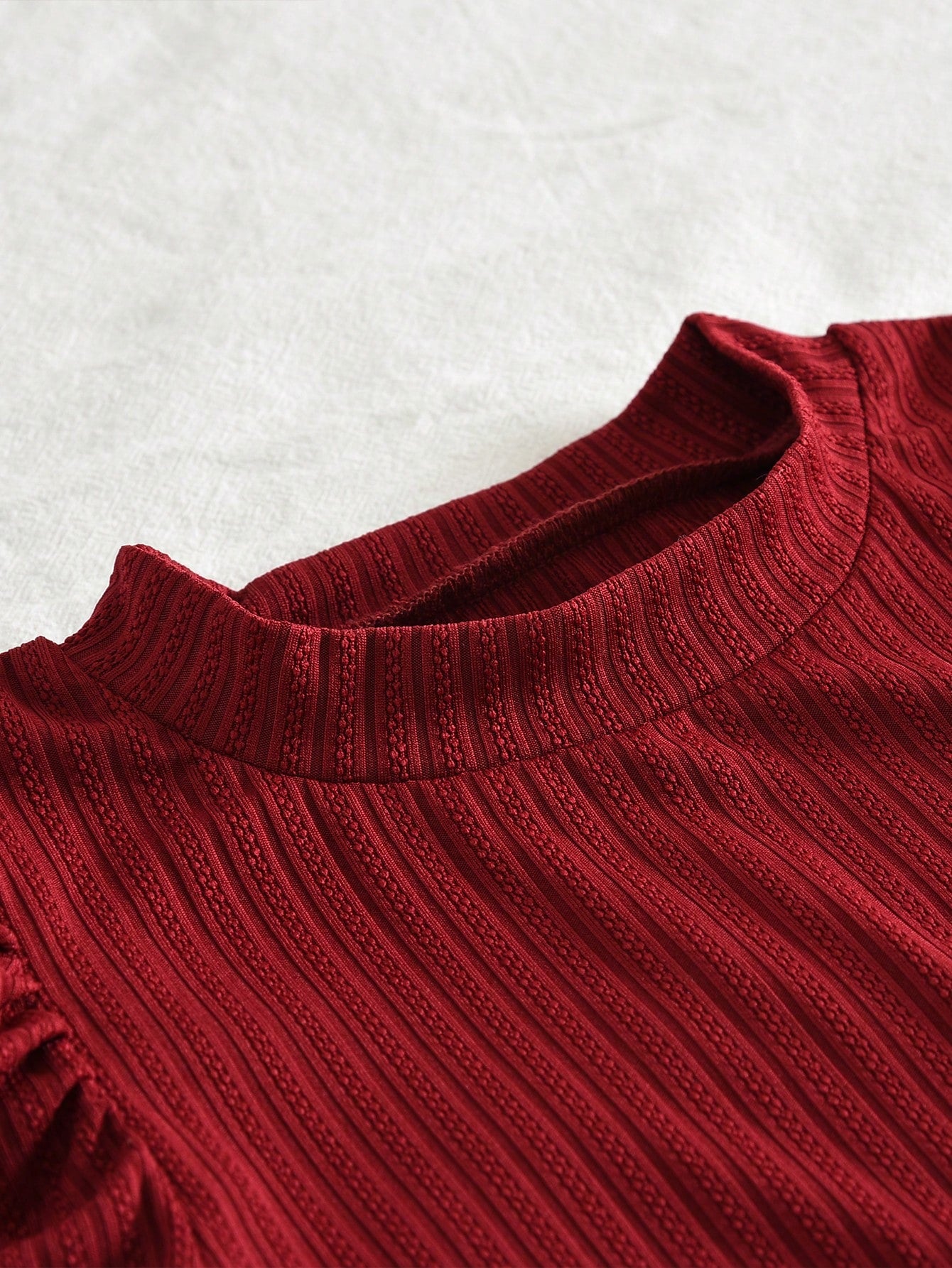 Young Girls Fashion Wine Red Long Sleeves Tops and Pants 2 Pieces Fall Spring Clothing Sets 3 to 7 Years