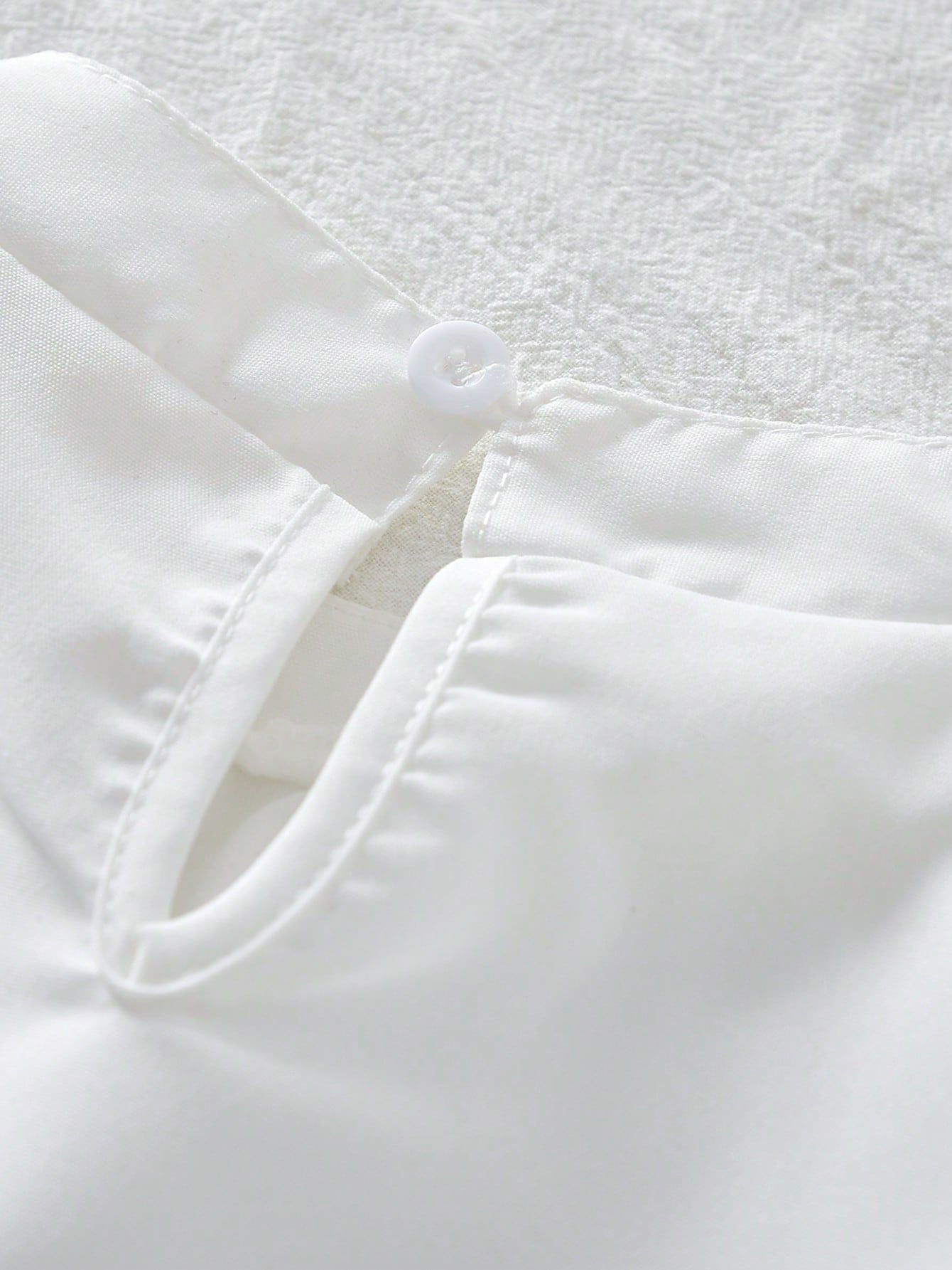 3 Pieces Fall Denim-Effect Pocket Sleeveless Top and White Long Sleeves Shirt & Solid Color Wide Leg Pants for Young Girls' Spring Clothes Sets