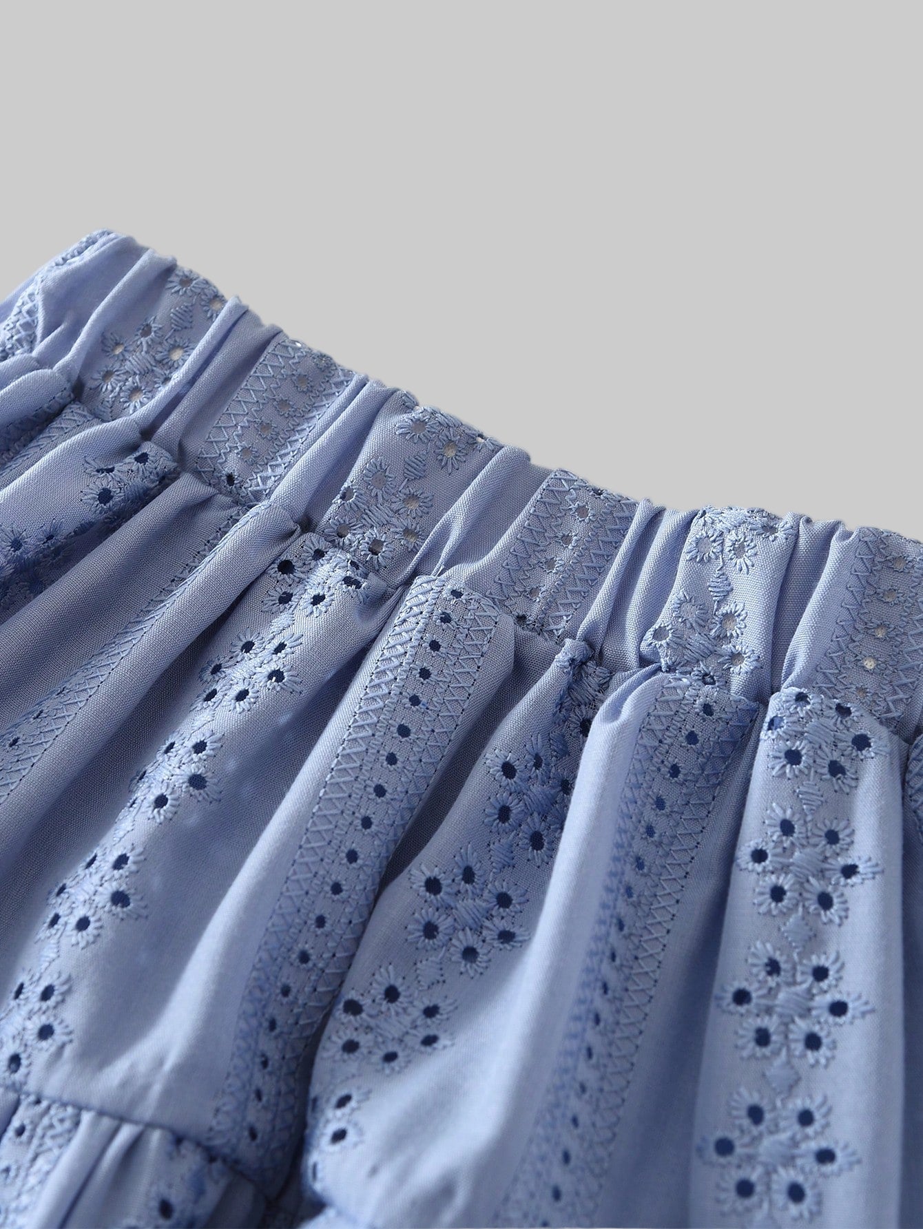 Young Girls Hollow Embroidered Lapel Shirt and Skirt Two Pieces Fall Spring Clothes Sets for Kids Style Casual Wear