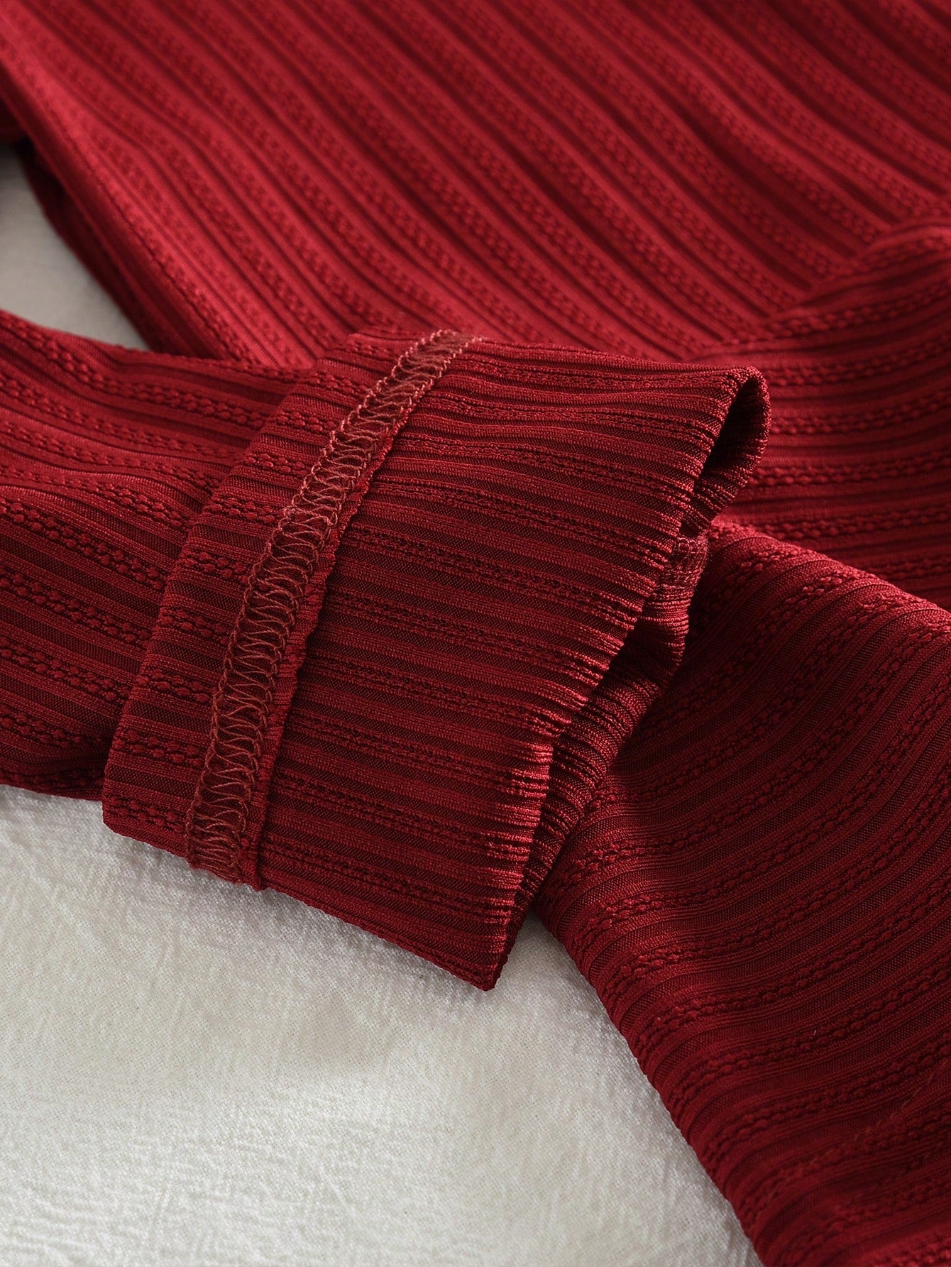 Young Girls Fashion Wine Red Long Sleeves Tops and Pants 2 Pieces Fall Spring Clothing Sets 3 to 7 Years