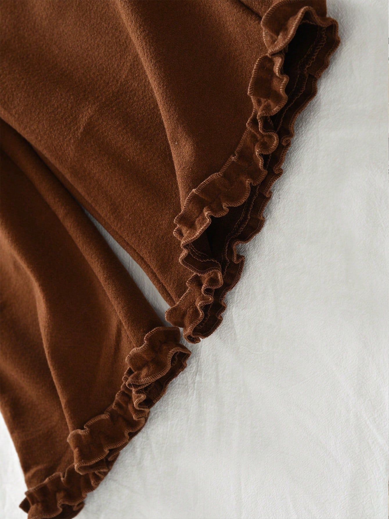 Young Girls 3Pcs Casual Plain Half Collar Base Shirt & Side Pockets Vest & Lace Trousers for Autumn and Wintter