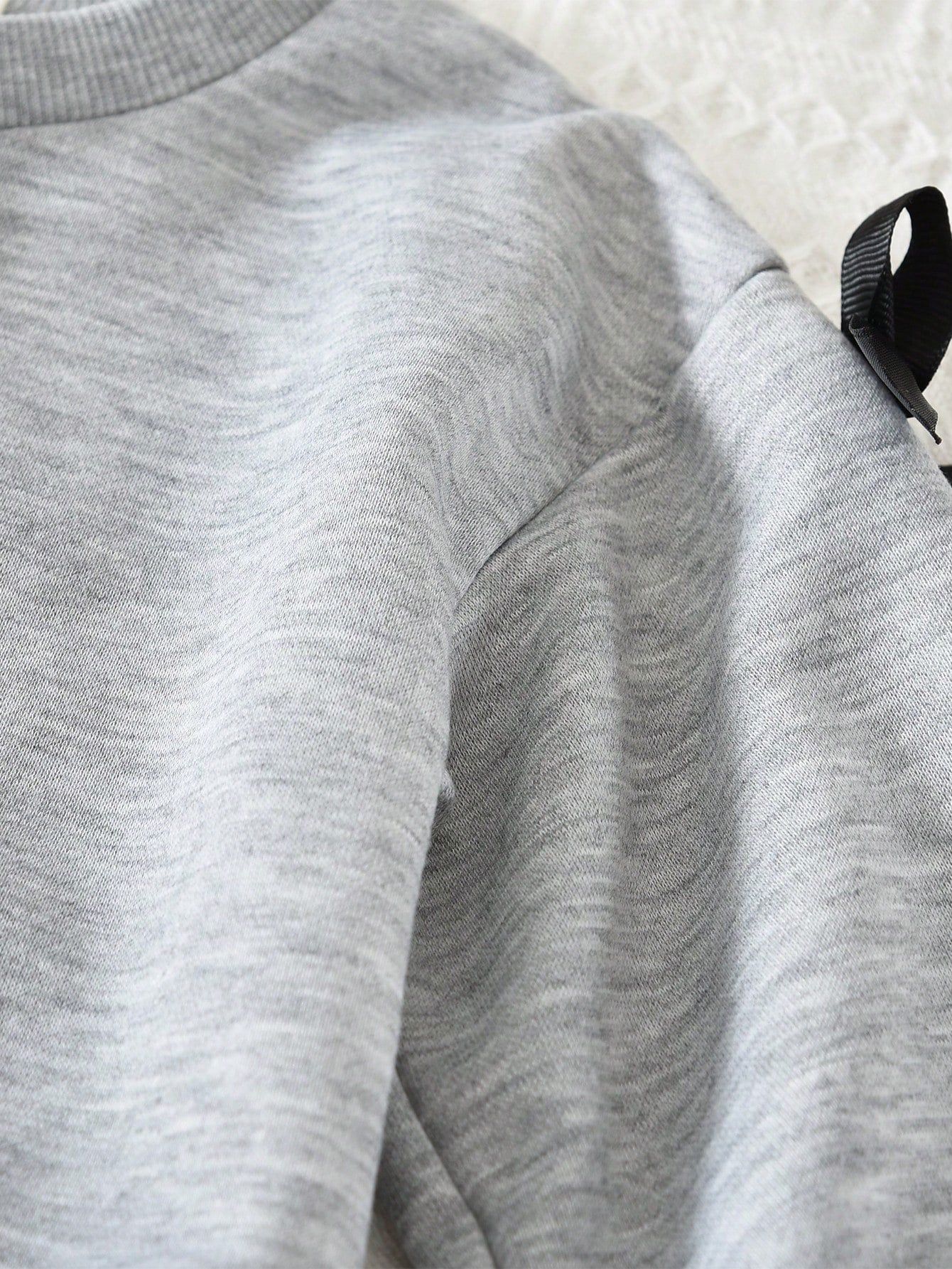 Young Girls Cute Bow Long Sleeves Sweatershirt-Like Top and Mesh Skirt Two Pieces Clothes Sets Fall and Spring Outfits