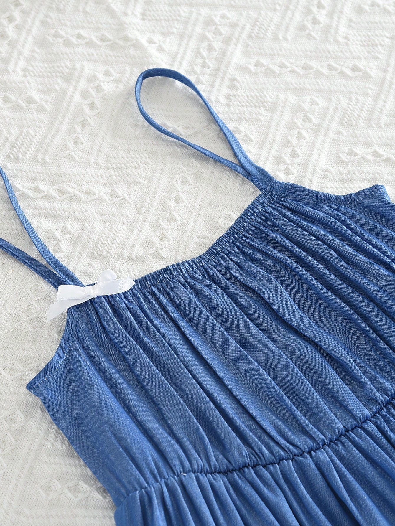 Tween Girls Dresses Sets Fall White Long Sleeves Shirt Jacket and Cute Bow Denim-Effect Lip Vestidoes 2 Pieces Fashion Clothes