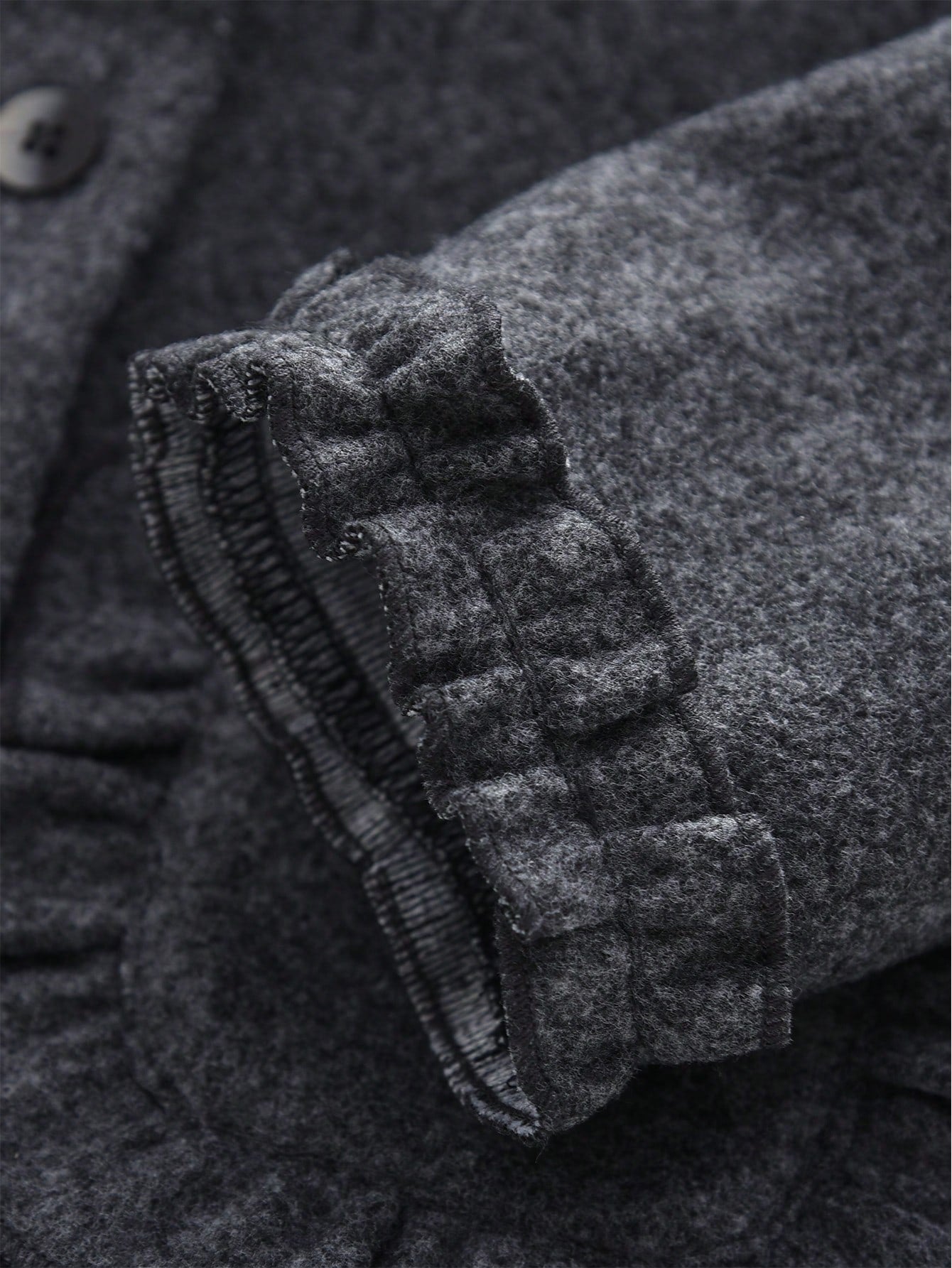 Winter Two Pieces Clothes Sets for Young Girls' Grey Tweed Long Sleeves Single Breasted Pocket Coat and Pleated Skirt for Young Girl Suits