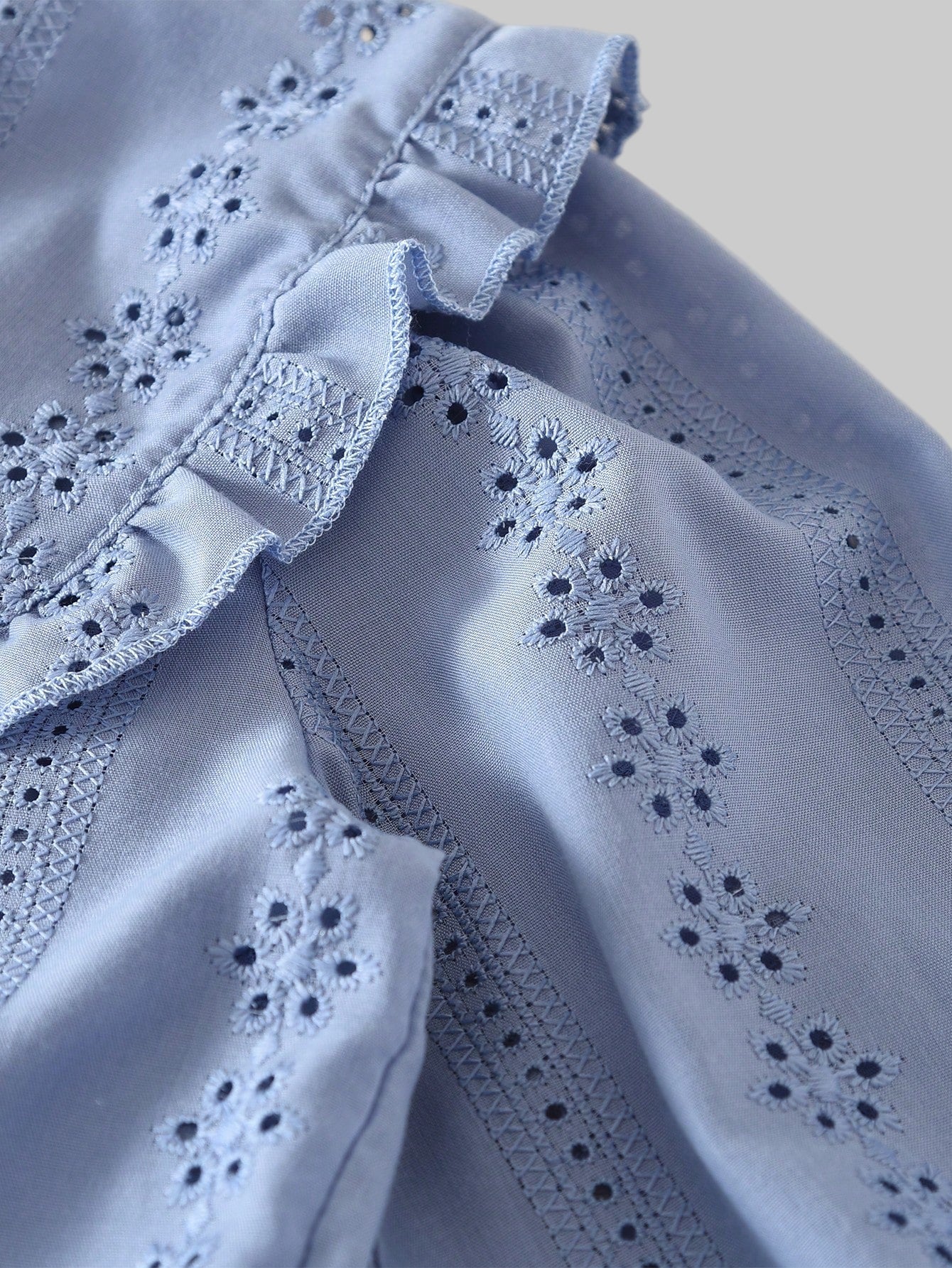 Young Girls Hollow Embroidered Lapel Shirt and Skirt Two Pieces Fall Spring Clothes Sets for Kids Style Casual Wear