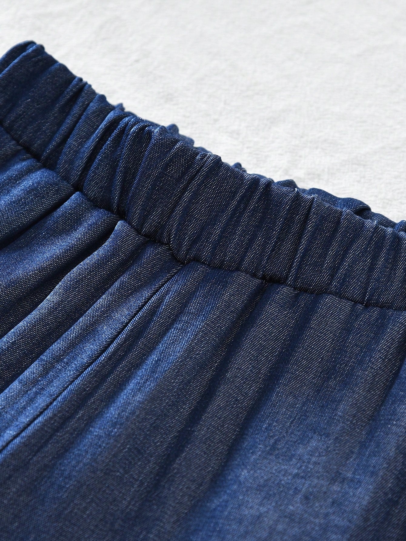 3 Pieces Fall Denim-Effect Pocket Sleeveless Top and White Long Sleeves Shirt & Solid Color Wide Leg Pants for Young Girls' Spring Clothes Sets