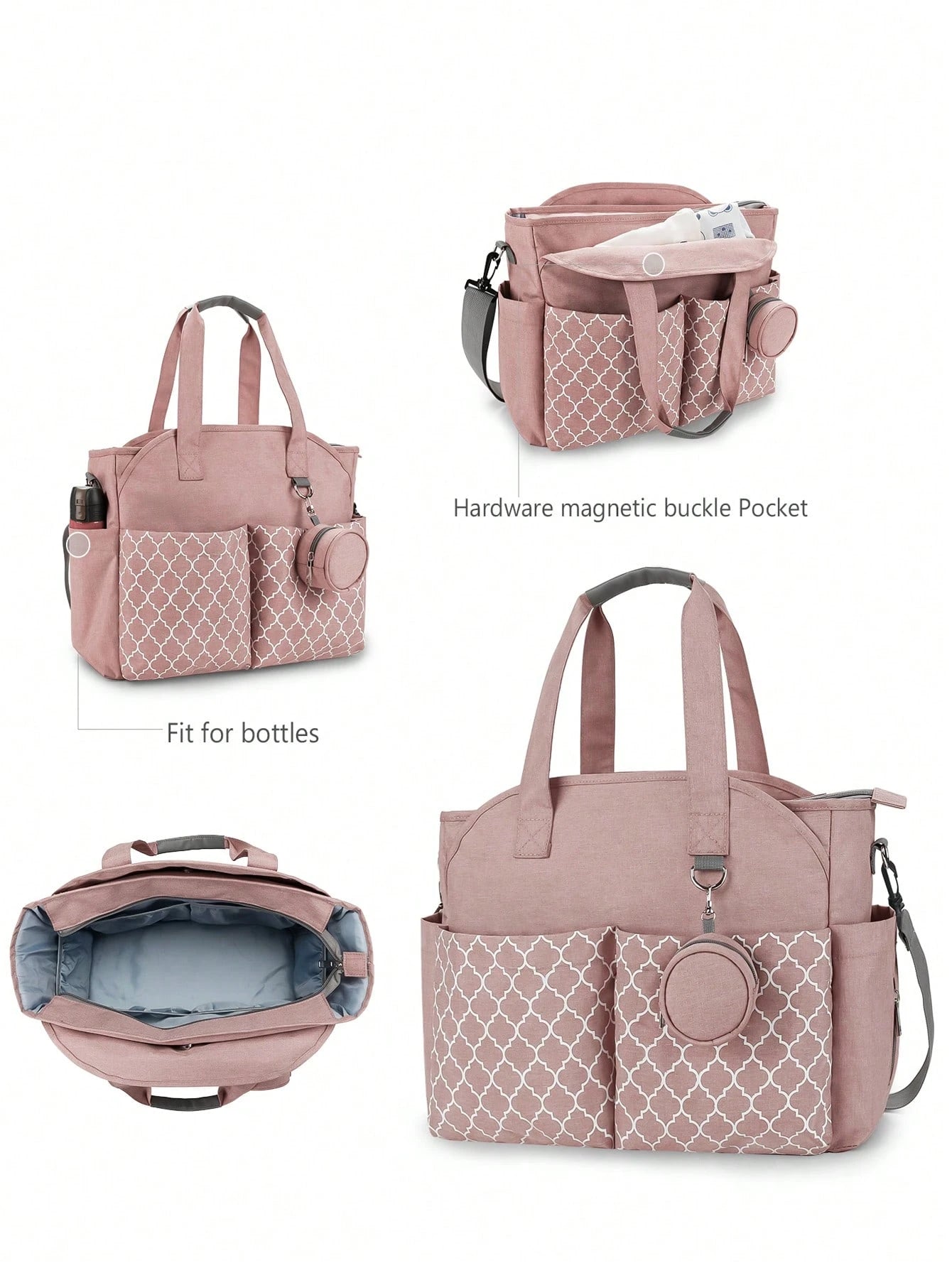 1Pc Geometric Pattern Diaper Bag