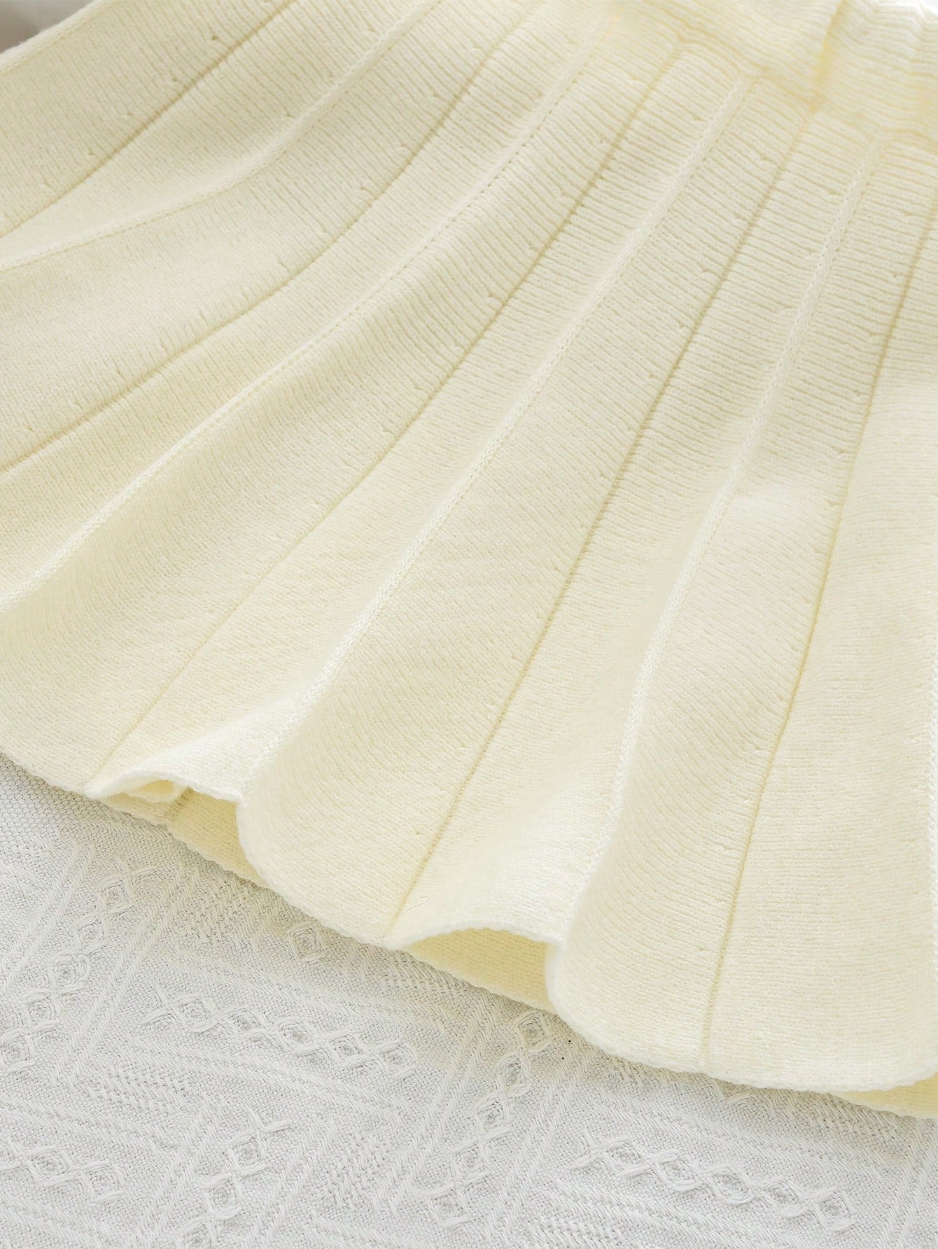 2Pcs/Set Young Girl Cute Long Sleeve Fruit Print Top and Pleated Skirt Set, Autumn/Winter